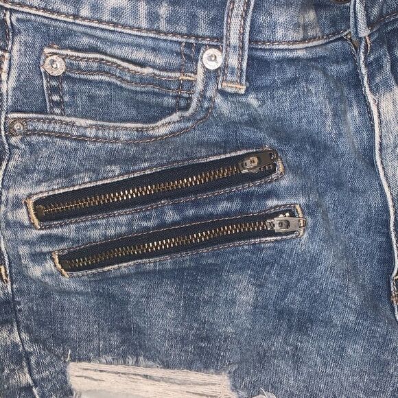 EUC UNIQUE AMERICAN EAGLE HI-RISE SHORTIE SIZE 8 - Picture 2 of 6